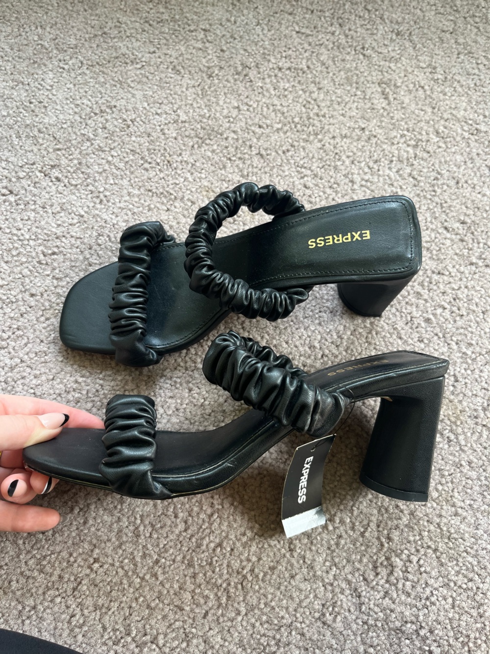 NWT Express black heels size 8